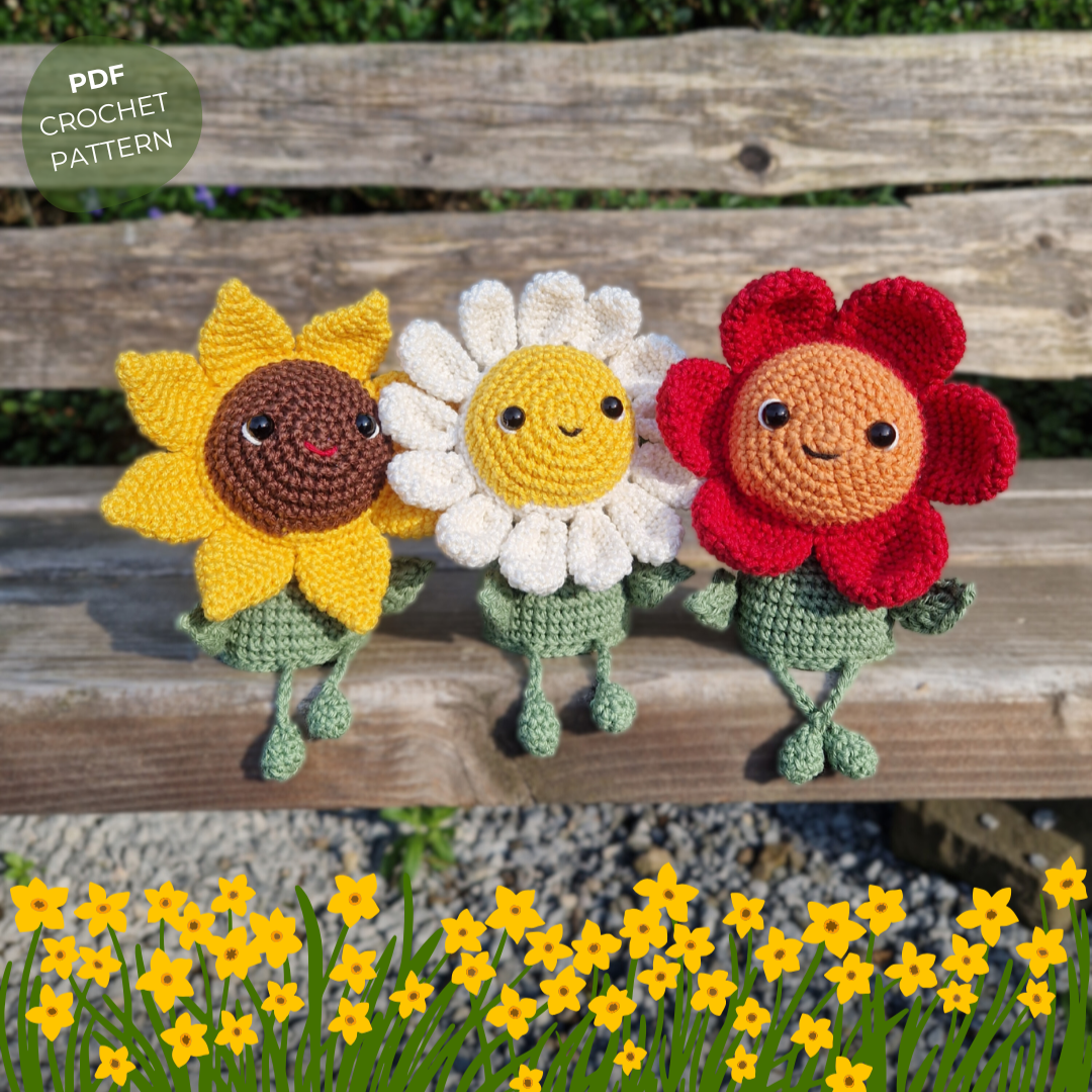 Flower Rae Crochet Pattern, PDF download, german and english
