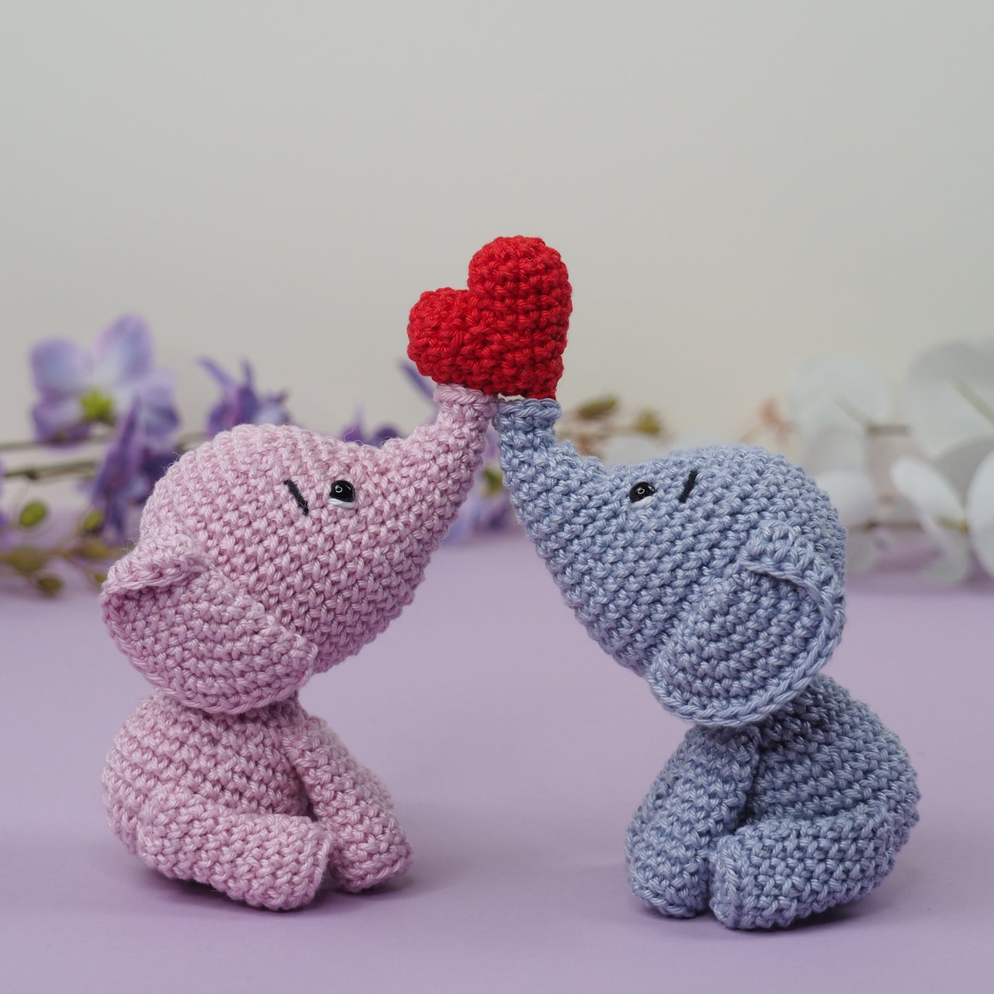 Elli Elephant with a Heart Crochet Pattern