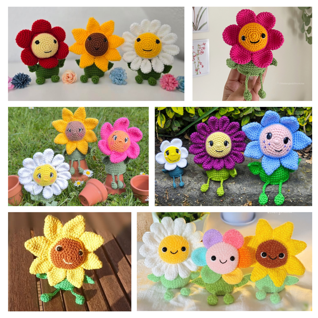 Flower Rae Crochet Pattern, PDF download, german and english