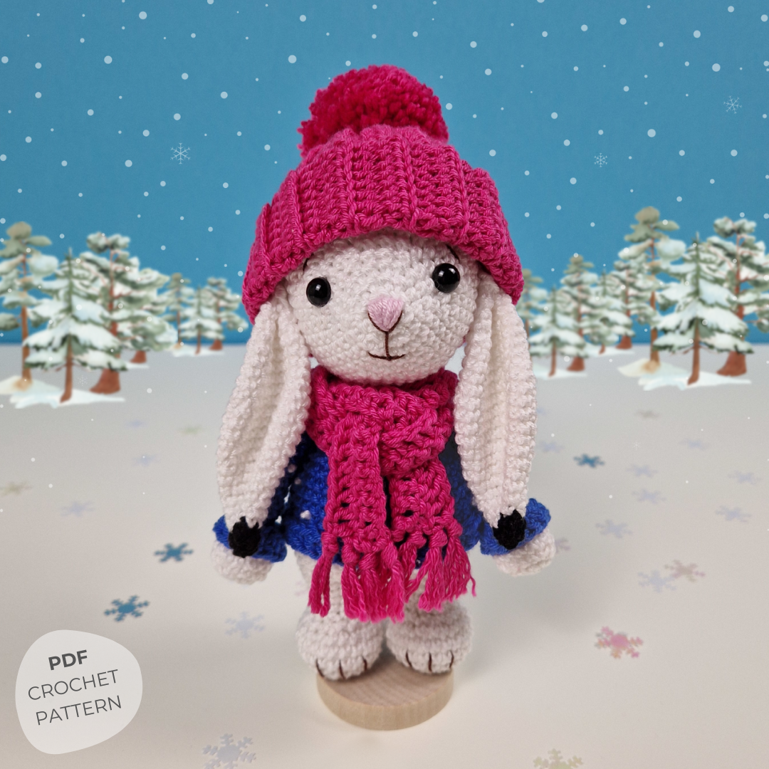 Bommel the Snow Bunny Crochet Pattern