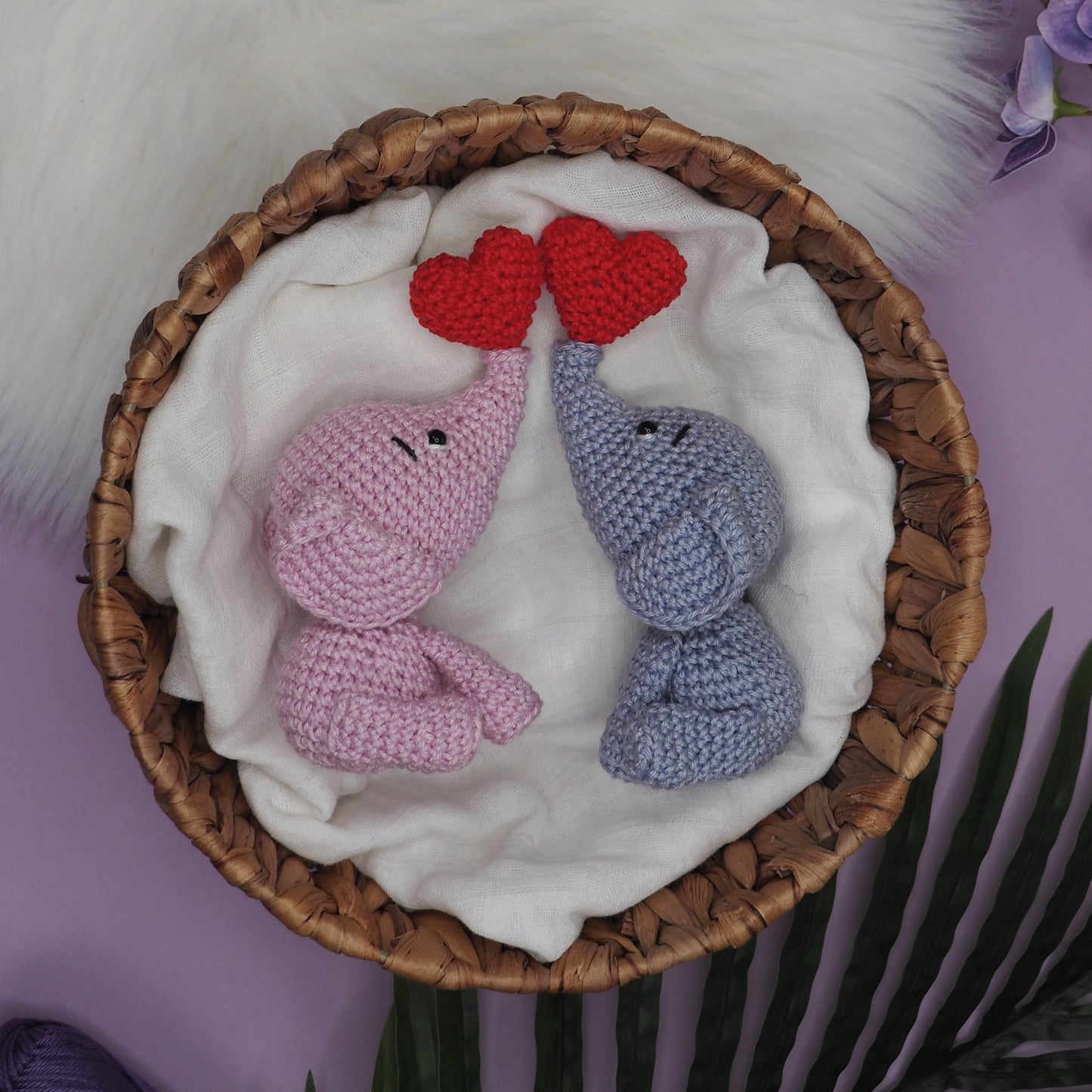 Elli Elephant with a Heart Crochet Pattern